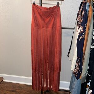 Rodeo Ready Long Fringe Skirt
